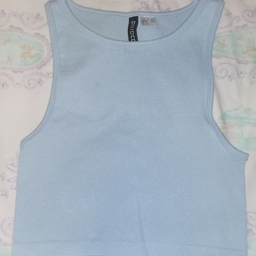 h&m blue tank